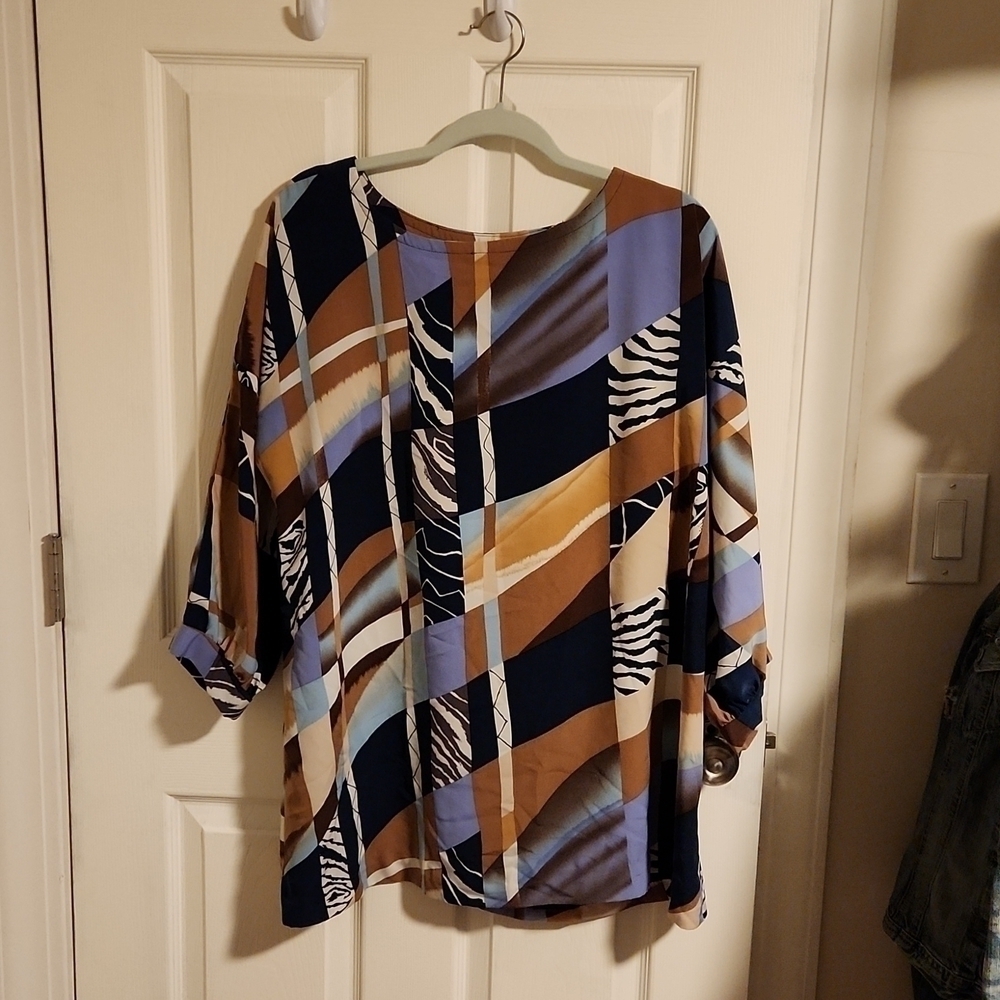 Handmade Colorful 3/4 Sleeve Mini Dress